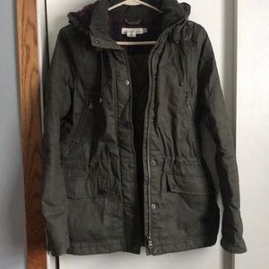 Army green winter coat
